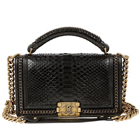 chanel black bag with pearl|chanel python drawstring bag.